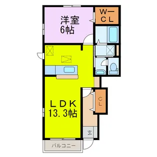 ニューヘイアン【1階】の間取り