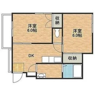 ライブ平松B【1階】の間取り