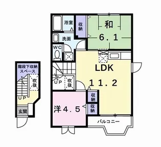 愛知県豊田市大林町2【アパート】の間取り