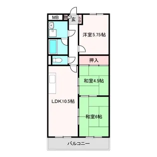 グローバルハイツ【3階】の間取り