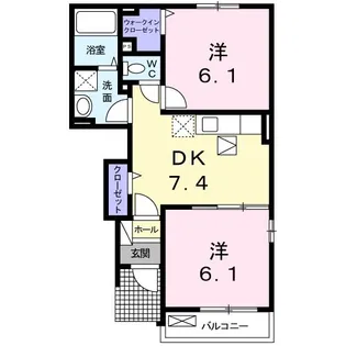 セトルYUUZAKI【1階】の間取り