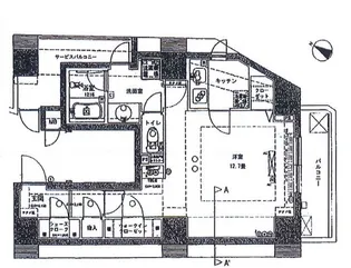 東京都港区六本木2【マンション】の間取り