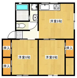 シティハイム田中【1階】の間取り