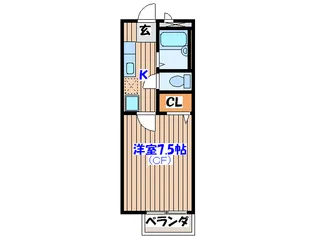 ノ-ブルパ-ク【1階】の間取り