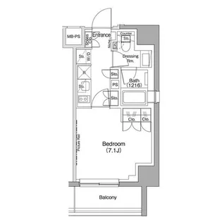 東京都北区中里3【マンション】の間取り