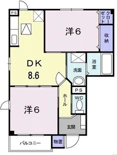 アルカンシエル古里 B【1階】の間取り