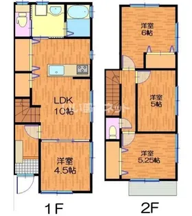 竪台テラスA棟の間取り
