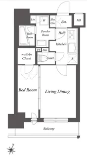 ミュージシャンズヴィラ幡ヶ谷【7階】の間取り