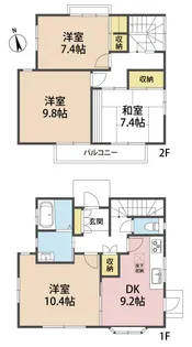 大分県大分市判田台南3【一戸建】の間取り