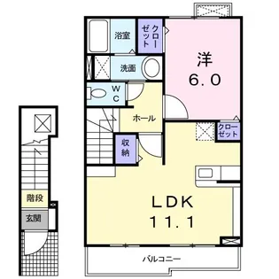 埼玉県新座市畑中2【アパート】の間取り