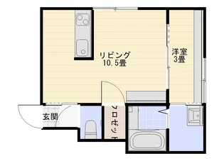 上本折128番館【1階】の間取り