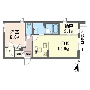 グランウェーブ湘南【1階】の間取り
