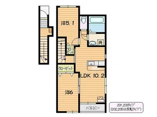 グレイシャス【2階】の間取り