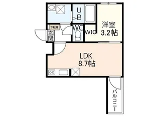 シャインライズ楽々園【1階】の間取り