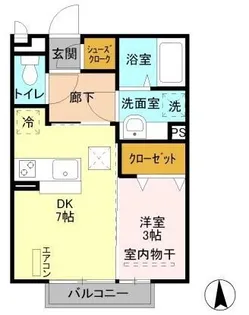 さざんかB【1階】の間取り