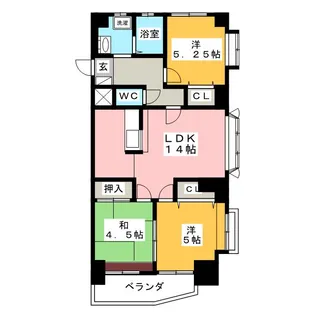 スカイヒルズ上地【3階】の間取り