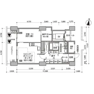 東雲キャナルコートCODAN16号棟【10階】の間取り