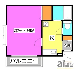 東京都東村山市萩山町1【アパート】の間取り