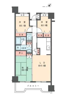 千年新町3号館【7階】の間取り