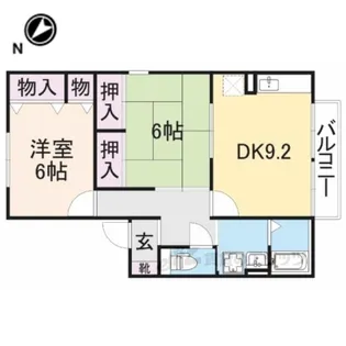 ディアコート2【2階】の間取り