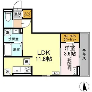 D Paina 桜ヶ丘【1階】の間取り