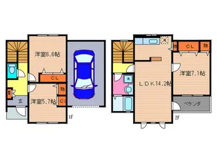 滋賀県栗東市小柿4【一戸建】の間取り
