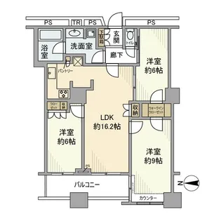 東京都品川区東品川3【マンション】の間取り