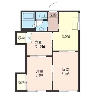 コーポK【1階】の間取り