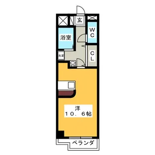 イエローシダー金山【6階】の間取り