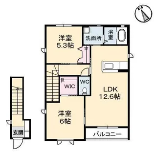パティオフローラ C棟【2階】の間取り