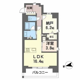 シャーメゾンステージ中央通り【2階】の間取り