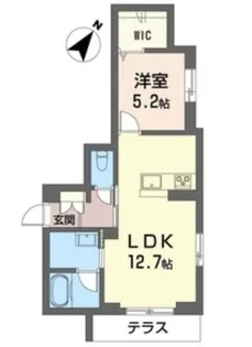 ヴァレンティア【1階】の間取り