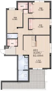 GERBERA(ガーベラ)【4階】の間取り