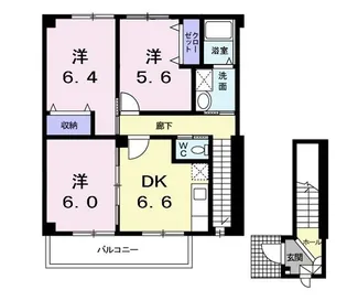 サイド ウォーク【2階】の間取り