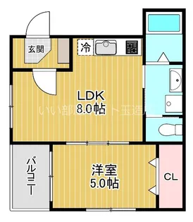 ラ・カーサ大阪【1階】の間取り