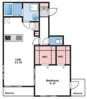 ROKUSEI II【3階】の間取り