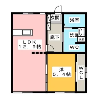 グリーンハウス山本 A【1階】の間取り