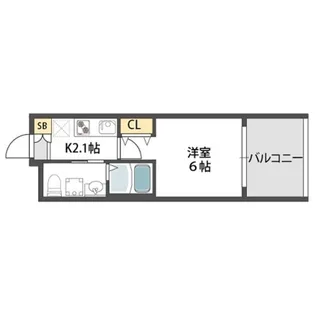 コンチネンタル東小橋【9階】の間取り