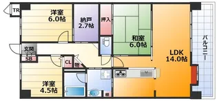 アドリーム江坂【5階】の間取り