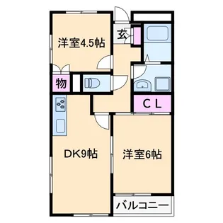 青山コーポA【3階】の間取り