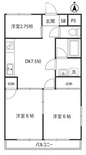 山共ビル【2階】の間取り