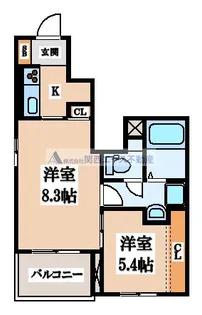 ブリーズガーデン【1階】の間取り
