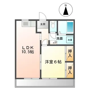 エスポアハイム【1階】の間取り