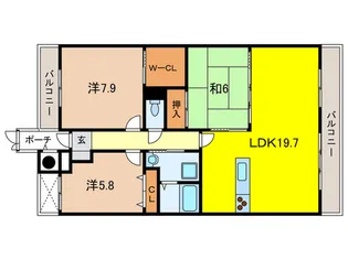 プレステ-ジ仁川の間取り