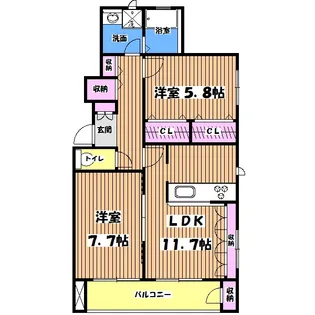 アージュ・ドールF【1階】の間取り