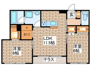 Wisteria Nakano【1階】の間取り