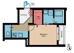 ビスタ代々木公園【1階】の間取り