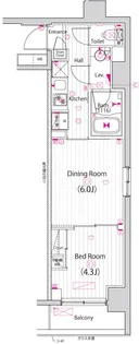 ガーラ パークサイド亀戸【3階】の間取り