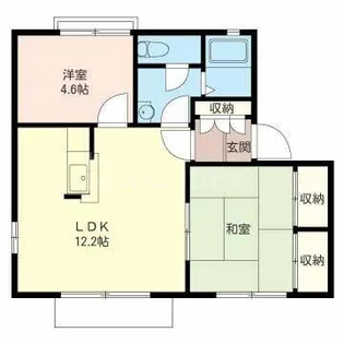 山崎コーポIII【1階】の間取り