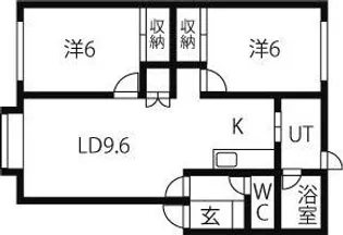 イーストビレッジ【1階】の間取り